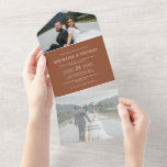 Terracotta モダン 2写真RSVP結婚's オールインワン招待状<br><div class="desc">Terracotta 2モダン写真RSVPの結婚全ての招待状</div>