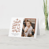 Terracotta 親愛 Santa説明ベビー写真 シーズンカード (正面)