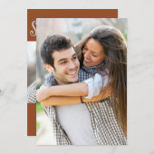 Terracotta 2写真モダン結婚式の日付を保存 セーブザデート (正面/裏面)