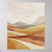 Terracotta Abstract Landscape Wall Art  ポスター (正面)