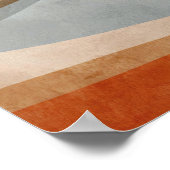 Terracotta Abstract Wall Art for Living Room ポスター (角)