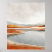 Terracotta Abstract Wall Art for Living Room ポスター (正面)