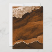 Terracotta Agate Marble Navy Blue Bridal Shower 招待状 (裏面)