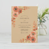 Terracotta Alluring Autumnal Wedding 招待状 (スタンド正面)