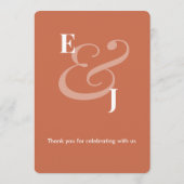 Terracotta Ampersand Wedding | テーブルナンバー (裏面)