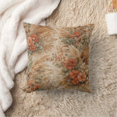 Terracotta and Beige Boho Harvest Floral クッション (ブランケット)
