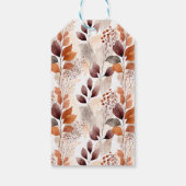 Terracotta and Burgundy Fall Leaves | Boho Autumn ギフトタグ (裏面)