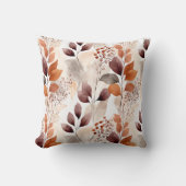 Terracotta and Burgundy Fall Leaves | Boho Autumn クッション (正面)