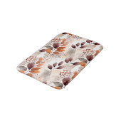 Terracotta and Burgundy Fall Leaves | Boho Autumn バスマット (アングル)