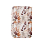 Terracotta and Burgundy Fall Leaves | Boho Autumn バスマット (正面縦)