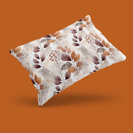 Terracotta and Burgundy Fall Leaves | Boho Autumn 枕カバー