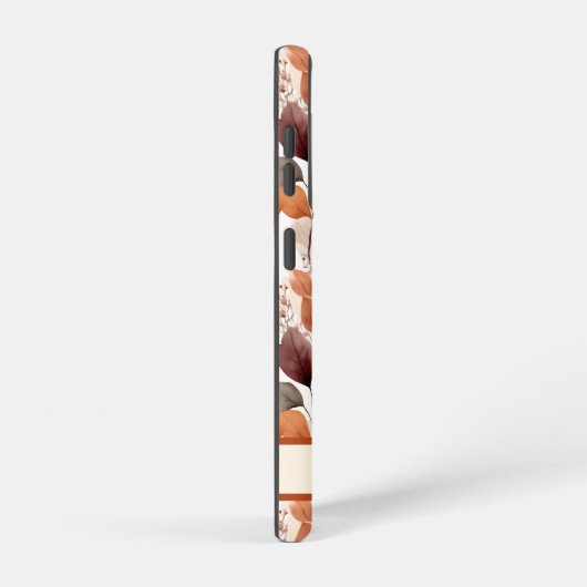 Terracotta and Burgundy Fall Leaves | Boho Autumn Samsung Galaxyケース (右側面)