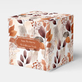 Terracotta and Burgundy Fall Leaves | Thanksgiving フェイバーボックス (正面サイド)