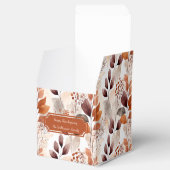 Terracotta and Burgundy Fall Leaves | Thanksgiving フェイバーボックス (オープン)