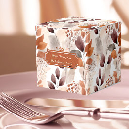 Terracotta and Burgundy Fall Leaves | Thanksgiving フェイバーボックス