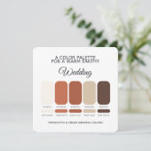 Terracotta and Cream Wedding Color Palette Card 招待状 (スタンド正面)