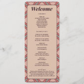 Terracotta and Dusty Rose Art Deco Wedding プログラム (正面)