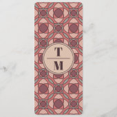 Terracotta and Dusty Rose Art Deco Wedding プログラム (裏面)