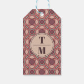 Terracotta and Dusty Rose Art Deco Wedding Favor  ギフトタグ (裏面)