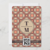 Terracotta and Mauve Art Deco Save the Date QR (裏面)