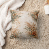 Terracotta and Sage Boho Autumn Bouquet クッション (ブランケット)