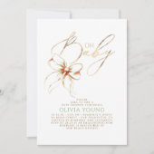 Terracotta and Sage Green Elegant Fall Baby Shower 招待状 (正面)