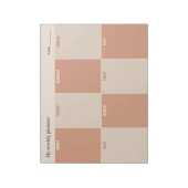 Terracotta and Sand Custom Weekly Planner ノートパッド (回転)
