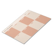 Terracotta and Sand Custom Weekly Planner ノートパッド (アングル)