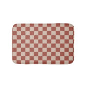 Terracotta and Tan Checkerboard バスマット (正面)