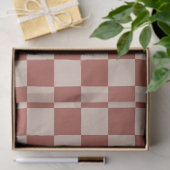 Terracotta and Tan Checkerboard 薄葉紙 (ギフト)