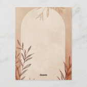 Terracotta Arch Wedding Thank You Card 招待状 (裏面)
