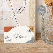 Terracotta & Beige Boho Minimalist Business Card 名刺