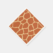 Terracotta& Beige Giraffe Print Animal Pattern  スタンダードカクテルナプキン (角)