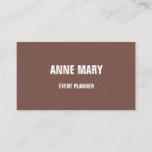 Terracotta Beige Modern Minimal Event Planner 名刺 (正面)