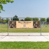 Terracotta & Black Script QR Code Minimalist Booth 横断幕 (インサイチュ)