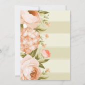 Terracotta Blooming Rose Hydrangea Floral Wedding 招待状 (裏面)