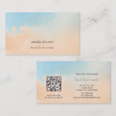 Terracotta Blue Watercolor Ocean  名刺 (正面/裏面)