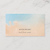 Terracotta Blue Watercolor Ocean 名刺 (正面)