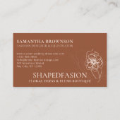 Terracotta Blush Flower Prom Dresses Seamstress 名刺 (裏面)