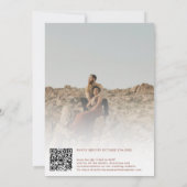 Terracotta bohoフレーム写真スクリプトQrコード結婚s 招待状 (裏面)