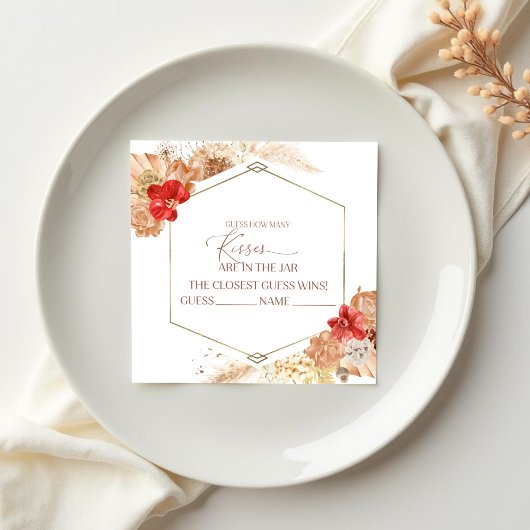 Terracotta Bohoフローラ推測いくつのキスカード エンクロージャーカード