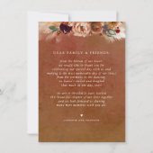 Terracotta Boho結婚さんの両面ありがとう写真 サンキューカード (裏面)