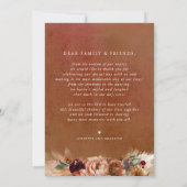 Terracotta Boho結婚さんの両面ありがとう写真 サンキューカード (裏面)