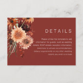 Terracotta Boho結婚さんの：秋夏の詳細 エンクロージャーカード (正面)