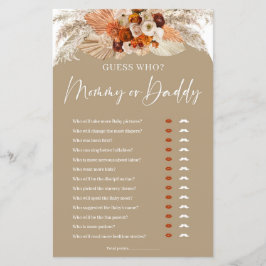 Terracotta Boho arch誰のママまたはパパのゲームを推測