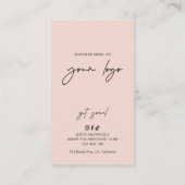 Terracotta Boho Arch Logo Nails Hair Spa Salon 予約カード (裏面)