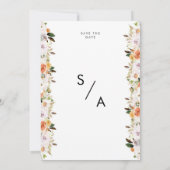 Terracotta Boho Autumn Floral Wedding 招待状 (裏面)