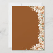 Terracotta Boho Floral Bridal Shower Mad Libs Game (裏面)