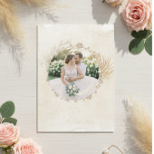 Terracotta Boho Floral Wedding Invite 招待状