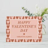 Terracotta Boho Hearts Valentine’s Gift シーズンカード (スタンド正面)
